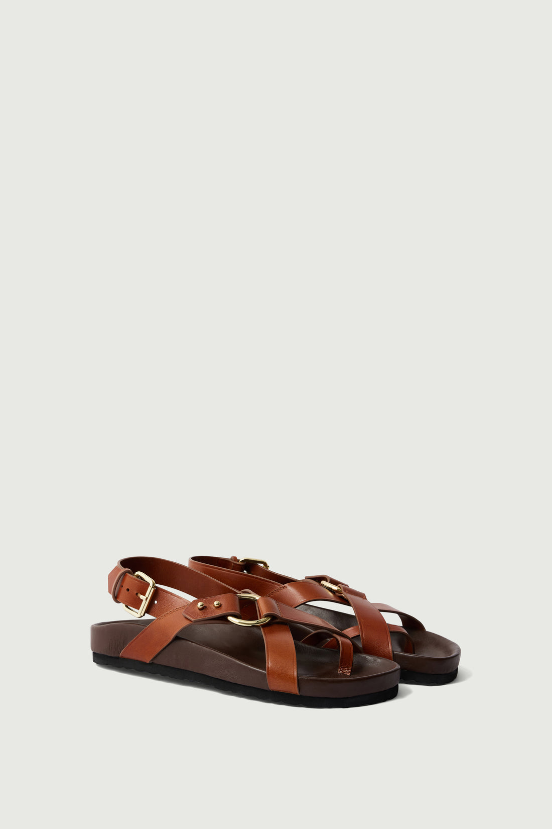 Sandales Mexico - Cognac - Cuir - Femme